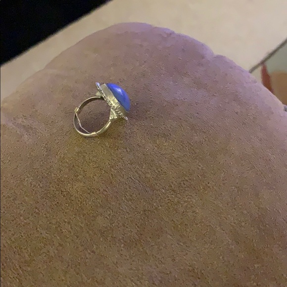 Vintage ring with ring guard and blue stone 3 for $15 - Picture 2 of 2